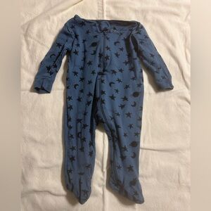 Source Unknown Blue and Black Footies One Piece